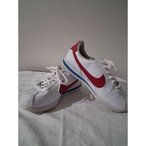 Nike Cortez Basic SL GS White Red Blue Sneakers 904764-103 Kids Size 4.5Y